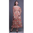 thumbnail image 2 of Bimba Robe de Plage Longue Maxi d'Été Bohème Gitane à Imprimé Floral pour Femmes, Smockée - Très Petit, 2 of 5