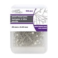 thumbnail image 1 of UNIQUE CREATIV Pearl Head Pins - White, 38 mm (1.5 in) × 0.7 mm (0.03 in), 100-Pack, 1 of 3