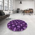 thumbnail image 4 of Ahgly Tapis Rectangulaire Lavable en Machine Intérieur Transitionnel Orchidée Foncée Violet, 7 Pieds x 10 Pieds, 4 of 7