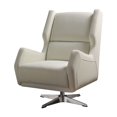 thumbnail image 1 of Chaise d'appoint Eudora II d'ACME en tissu Leather Gel blanc, 1 of 2