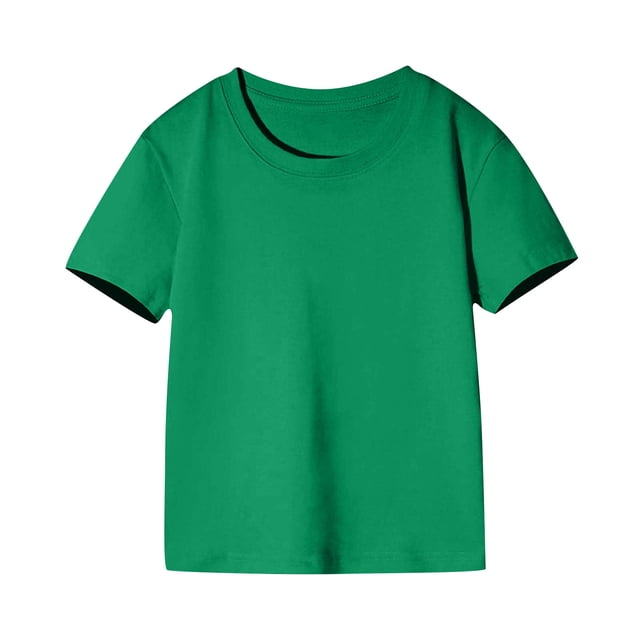 FAIWAD Unisexe Garçons Filles T-Shirts à Manches Courtes Tout-Petits Bébé Col Rond Été Coton Couleur Unie T-Shirts