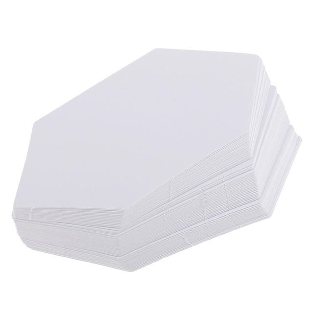 jifeng 100 Pcs Forme Hexagonale Irrégulière Gabarit de Matelassage en Papier Anglais pour 7,9cm