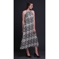 thumbnail image 2 of Bimba Robe Teinture sur Nœuds Décontractée Longue Dos Nu à Col Licou pour Femme Robe de Plage Imprimée - Moyen, 2 of 6