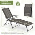 thumbnail image 3 of Costway Chaise Longue Pliante de Patio avec Dossier Inclinable à 6 Niveaux, 3 of 9