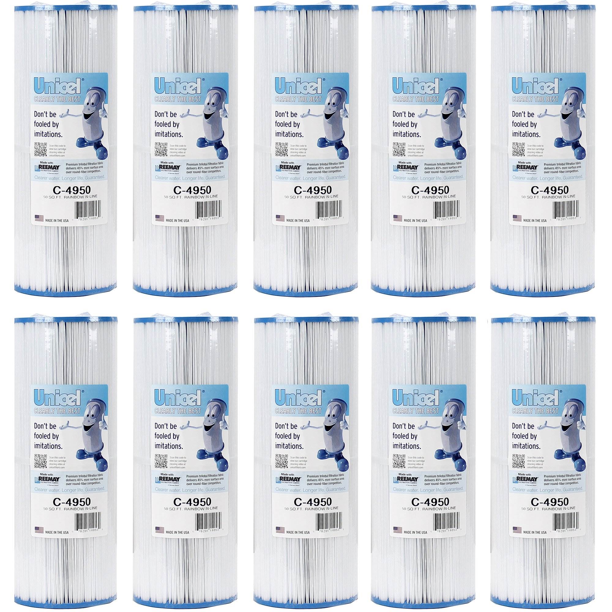 Unicel Cartouche de Filtre de Remplacement pour Spa de 50 Pi2 (Lot de 10)