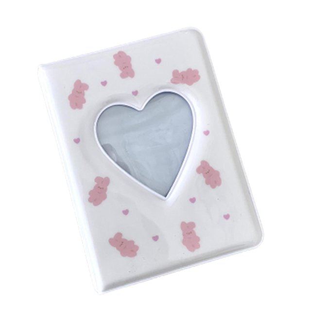 GUOOL Album Photo Mini 3 Pouces Pochettes pour Photocartes Rangement de Cartes Photo Livre de Collection Robuste Lapin Rose