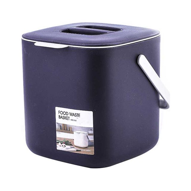 Kitchen Double Layer Trash Can with Lid Wall-mounted Food Stable Placement Dry Waste Baskets Recycling Rubbish Container Storage Bin Home