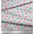 thumbnail image 2 of Soimoi Gray Modal Satin Fabric Bow & Stripe Decor Fabric Printed Yard 42 Inch Wide, 2 of 5