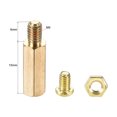 thumbnail image 2 of Unique Bargains Hexagonal Laiton Entretoise Mâle-Femelle Vis Écrou Kit 20 Ensembles 15mm + 6mm, 2 of 6