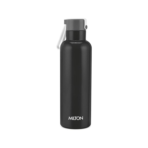 Felice 700 Thermosteel Water Bottle - 550ml, Black | 24 Hr Hot & Cold - Vacuum Insulated Travel Bottle For Office, Gym, School | Leak Proof Lid, Double Wall