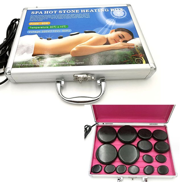Hot Rocks Warmer Set, Reduce Anxiety Heated Massage Stones for Beauty Salon