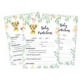 thumbnail image 1 of Inkdotpot Baby Cheetah Jungle Animals Party Supplies Set Of 50 Baby ShowerPrediction Cards For Baby Shower Game, 1 of 5