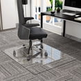 thumbnail image 4 of GLSLAND Office Chair Mat for Carpet - 36" x 46" Tempered Glass Floor Mat - for Office Chair on Carpet - 1/5" Thick Clear Computer Floor Mat with 4 Anti-Slip Pads, 4 of 4