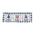 thumbnail image 2 of Independence Day Gnome Kitchen Window Valance Rod Pocket Polyester Curtain for Party and Home Decor, 2 of 6