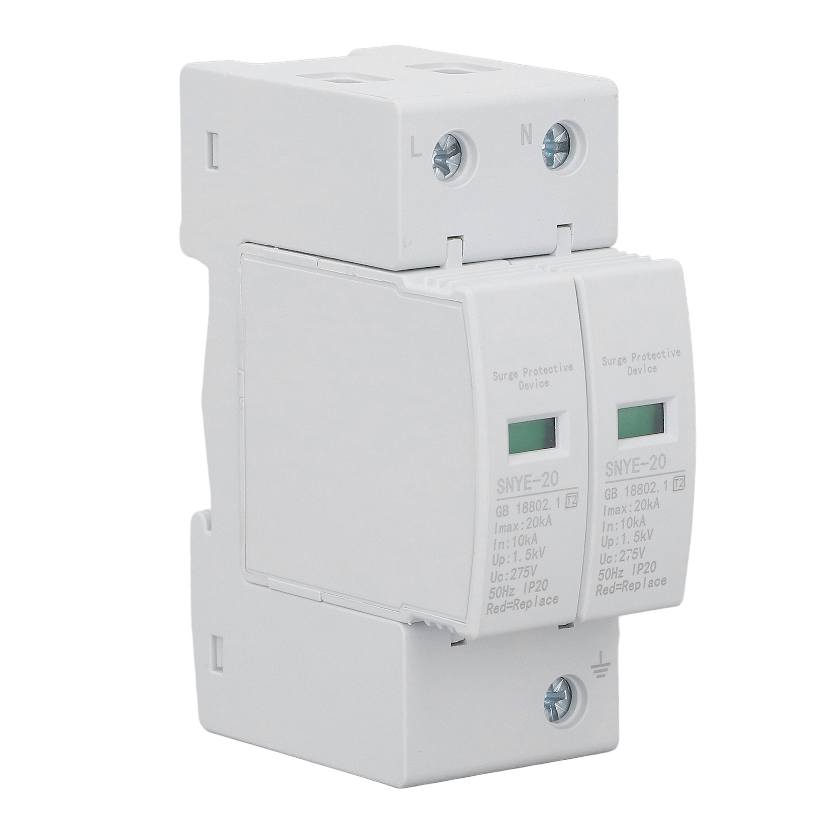 House Voltage Protector,Surge Protector 20KA Surge Surge Protector Surge Protection Device Sleek Aesthetic