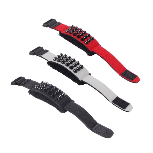 Riwcyla 3 Pack Electric Guitar Bass String Muter Guitar Fret Wrap Dampener with Punk Style Rivets Fit for 6,String Guitar Wooden Guitar Bass Accessories
