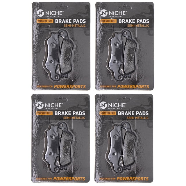 Niche Front Brake Pad Set for Yamaha YZ125 Semi-Metallic Motorcycle 4 Pack 519-KPA2304D