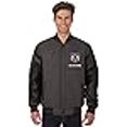 thumbnail image 3 of JH DESIGN GROUP Mens Dodge RAM Wool & Leather Reversible Jacket with Embroidered Emblems (2X, REV7Charcoal Gray - Black), 3 of 4