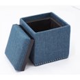 thumbnail image 3 of Chase Tissu Ottoman Avec Plateau Flip Couvercle (Bleu), 3 of 4