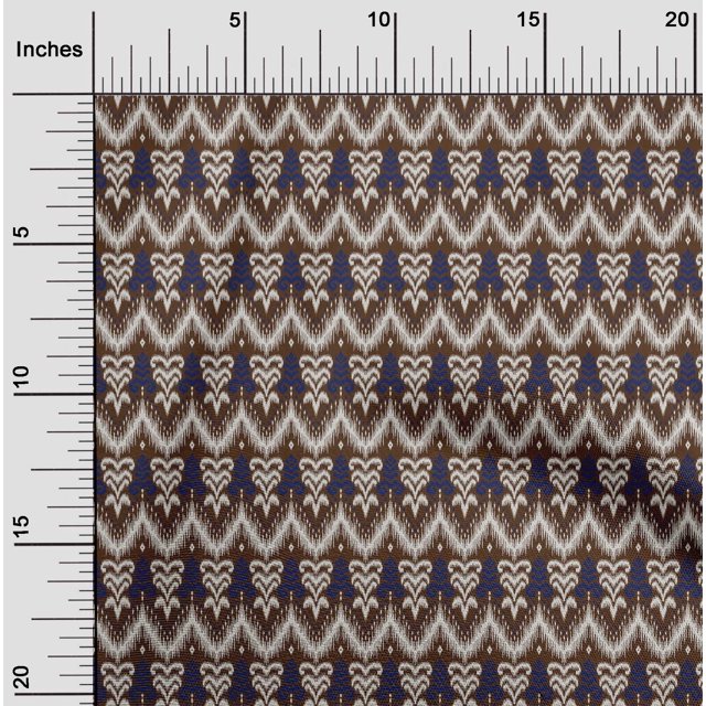 oneOone Viscose Jersey Fabric Chevron & Swirl Ikat Print Fabric By Yard 60 Inch Wide