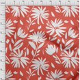 thumbnail image 4 of oneOone Georgette Viscose Rouge Pastel Tissu Feuilles et Floral Tissu pour Robe Tissu Imprimé Tissu au Mètre 42 Pouces de Large, 4 of 5