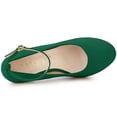thumbnail image 4 of BLISSFUL STEP Women's Round Toe Stiletto High Heel Ankle Strap Pumps, 4 of 7