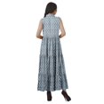 thumbnail image 4 of Moomaya Robes Chemises à Col pour Femmes Imprimées en Rayonne à Boutons Robes Maxi pour Femmes, 4 of 4