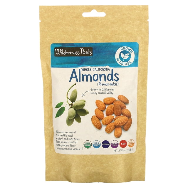 Wilderness Poets , Amandes Entières de Californie, 8 oz (226,8 g)