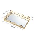 thumbnail image 2 of Plateau Miroir Style Vintage Rangement pour Table Basse Base Cosmétique Plat Miroir Bouteille de Parfum Moyen, 2 of 8