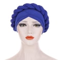thumbnail image 4 of Fashion Pure Color Braid Muslim Women Turban Hat Chemo Cap Headwrap Headwear, 4 of 7