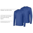 thumbnail image 4 of Hanes Mens Sport FreshIQ Cool DRI Long Sleeve Tee 2-Pack, XL, Deep Royal, 4 of 9