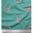 thumbnail image 1 of Soimoi Poly Georgette Fabric Floral Block Print Fabric by The Yard 52 Inch Wide, 1 of 3