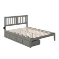 thumbnail image 3 of AFI Tahoe Queen Solid Wood Storage Bed with USB Turbo Charger in Gray, 3 of 9