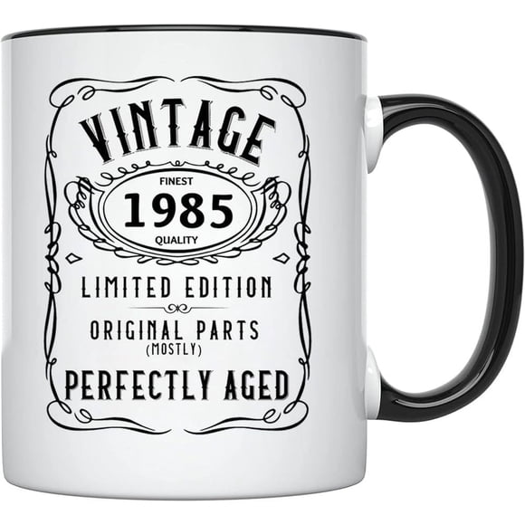 1985 40th Birthday Gift for Women Men 40 Birthday Coffee Mugs for Men 40 Year Old Birthday Gift 1985 40th Gifts Christmas Gifts for Mom,Dad,Wife,Husband,Friend Coffee Mugs 11oz