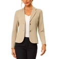 thumbnail image 1 of INSPIRE CHIC Blazer de Travail de Bureau pour Femme Extensible à Col à Revers Veste à Manches Longues Blazer de Complet m Kaki, 1 of 6