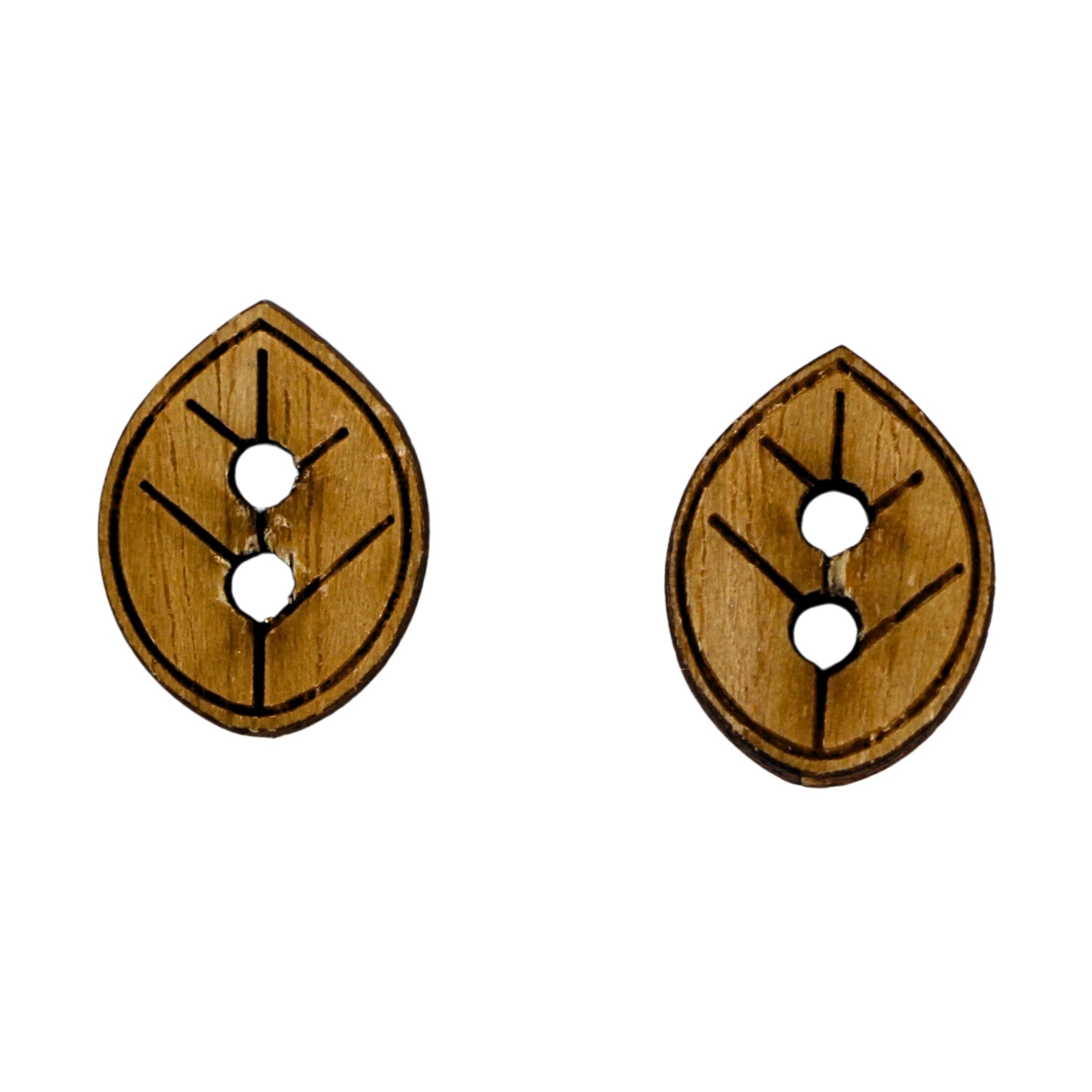 LA VOGUE Buttons, naturel Material - 2 pieces, 20 mm (3/4 in), Wood Sheep