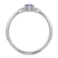 thumbnail image 4 of Birthstone Oval Ring with Shoulder Accents - Amethyst (February), 4 of 5
