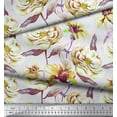 thumbnail image 3 of Soimoi Green Moss Georgette Fabric Leaves & Floral Print Sewing Fabric BTY 42 Inch Wide, 3 of 3
