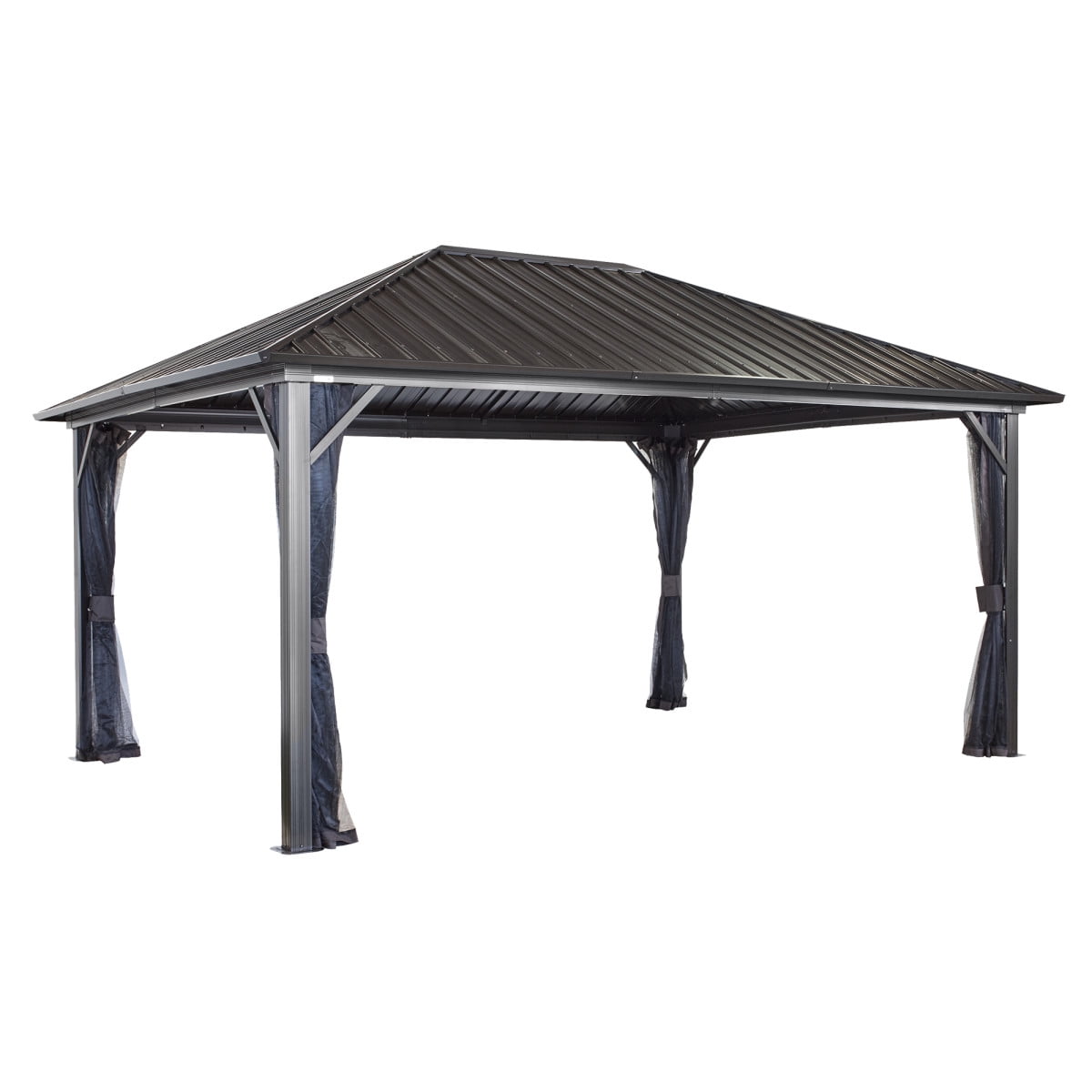 Sojag Genova 10 x 14 9 ft Dark Brown Gazebo