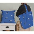 thumbnail image 5 of Soimoi Blue polyester Crepe Fabric Flying Stork Bird Decor Fabric Printed Yard 42 Inch Wide, 5 of 5