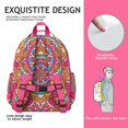 thumbnail image 5 of Mandala Cosmic Spiritual Spirituality School Backpack Adjustable Padded Straps Chest Strap Large Capacity Water-Resistant Backpack, 5 of 5