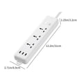 thumbnail image 3 of White Smart Power Strip with 3 AC Outlets and 3 USB Ports, 6.6 Ft Extension Cable, Fast Charging Adapter for Home and Office Use, 3 of 9