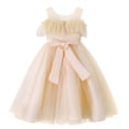 thumbnail image 4 of EGNMCR Robes de Soirée pour Femmes, Robes Formelles pour Femmes, Robes de Cocktail pour Femmes Robe Sans Manches à Col Rond Robe pour Enfants Robe Sans Manches pour Filles Robe Princesse à Épaules Robe Fleurie en Tulle à Pois Robe pour Fille, 4 of 6