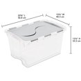 thumbnail image 3 of Sterilite 45L Hinged Lid Storage Box - Silver, 3 of 3