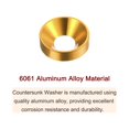 thumbnail image 4 of Unique Bargains Lot de 30 Rondelles à Encastrer M4 en Alliage d'Aluminium Anodisé pour Finition, Doré, 4 of 4
