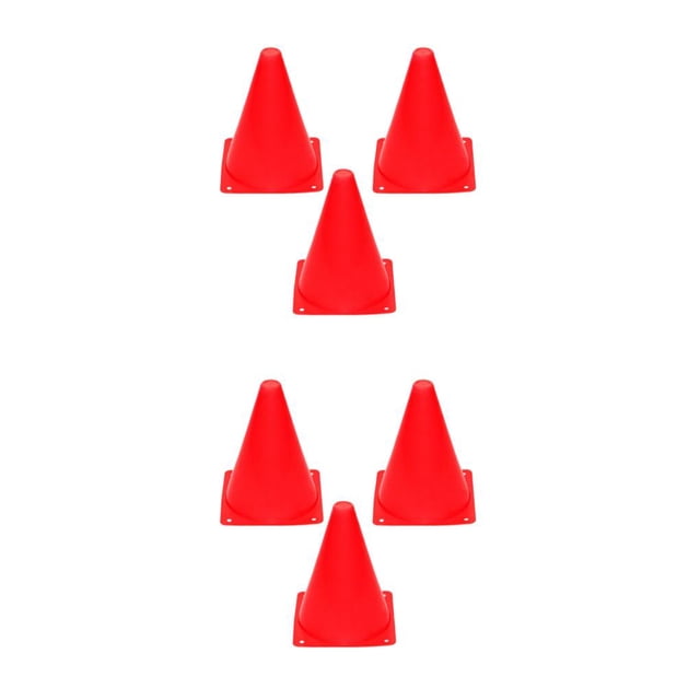 Maytalsory 3pieces Waterproof Football Basketball Training Cones - For All Weathers Long Lifespan PE Football Road Flat Reflective Red 23cm 2Set