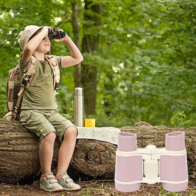 UsRHHA Jumelles 4x30 pour Enfants pour l'Extérieur, Jumelles Robustes et Légères pour Jeunes Aventuriers, Jumelles pour Enfants à Concentration Réglable