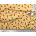 thumbnail image 2 of Soimoi Yellow Cotton Duck Fabric Chilli Vegetable Fabric Prints By Yard 44 Inch Wide, 2 of 2