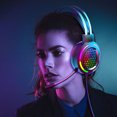 thumbnail image 3 of 1Pc Gaming Headphone PC Gaming Headset Lightweight Headset with Mic Black, 3 of 9