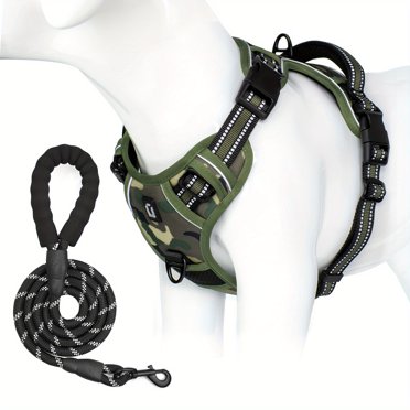 Dog Harness And Leash Combo, Escape Proof No Pull Vest Harness, With 5 Feet